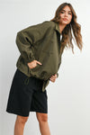 Ayla Cord Collar Jacket - Olive