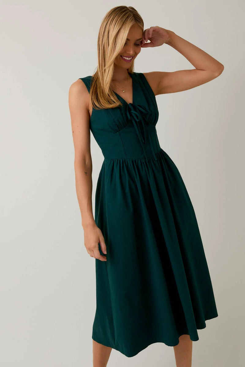 Soren Dress - Hunter Green