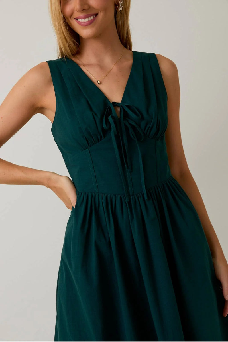 Soren Dress - Hunter Green