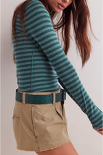 Free People Good Good Turtle Stripe - Rainforest Combo