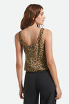 Brixton Magnolia Tie Top - Brown Cheetah