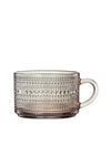 Hobnail Glass Mug with Cover Cloud