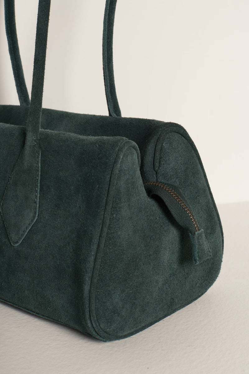 Sierra Suede Shoulder Bag - Emerald