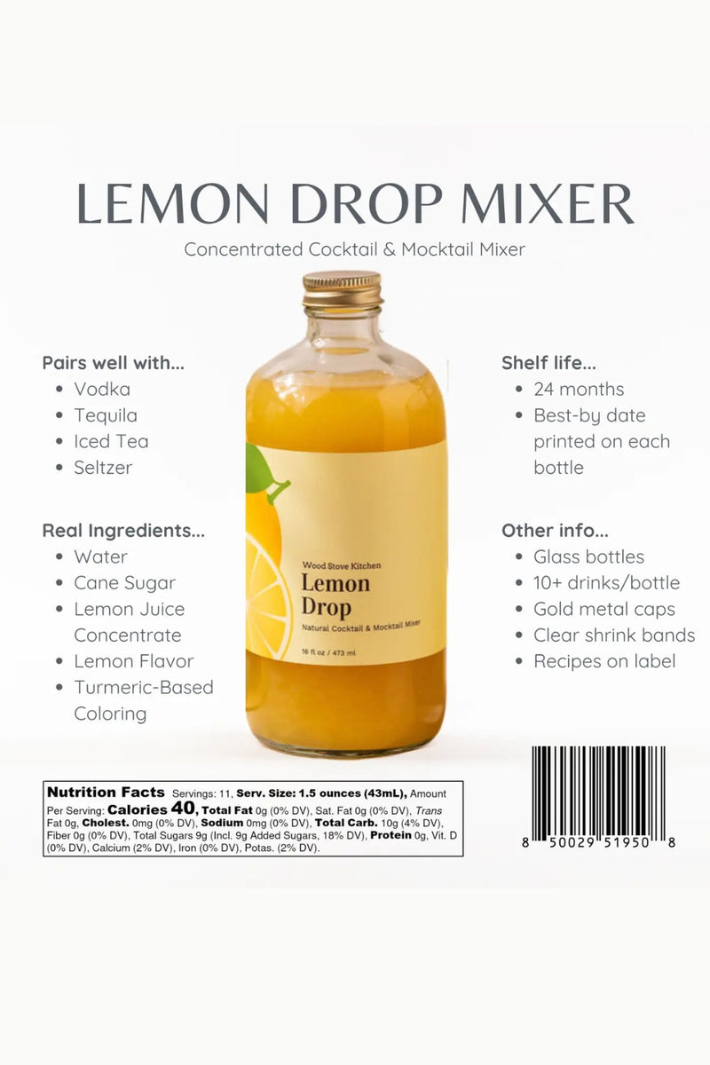 Wood Stove Kitchen Cocktail Mixer - Lemon Drop