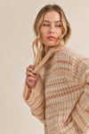 Laurie Turtleneck Sweater - Cream Striped