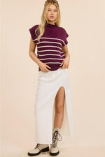 Lola Striped Sleeveless Sweater Vest