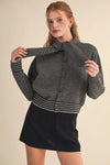 Danielle Cardigan - Black + Grey