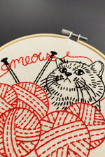 Embroidery Kit Knittin' Kitten