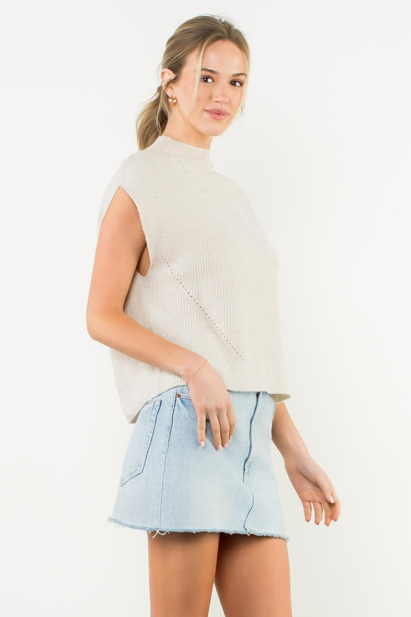 Lorah Sweater Vest - Cream