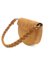 Luna Crescent Crossbody with Braided Handle Toffee