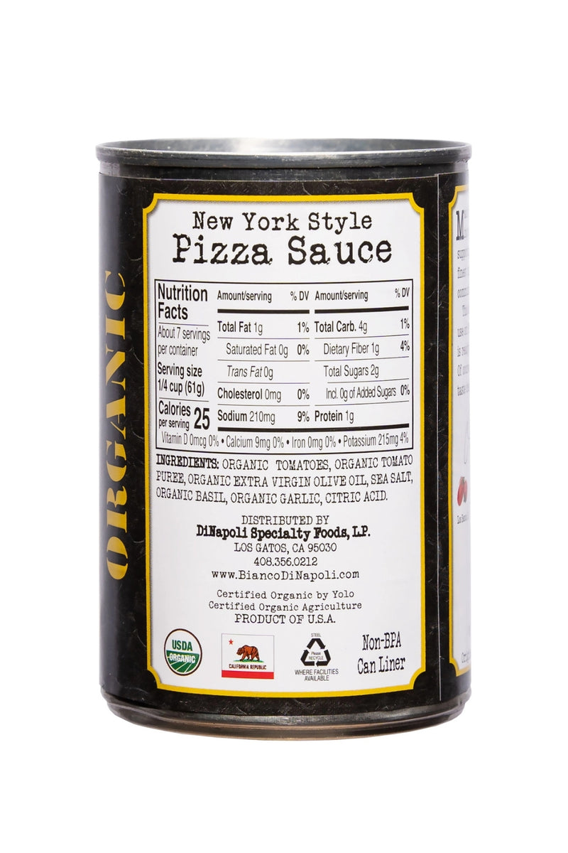 Bianco DiNapoli Organic Pizza Sauce - Dinapoli NY Style