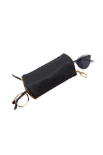 Hobo Spark Glasses Case - Black Pebbled Leather