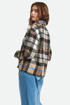 Brixton Bowery Soft Brushed Flannel - Washed Black/Sand