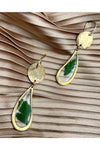 Fluff Hardware Fern Earrings - With Circle