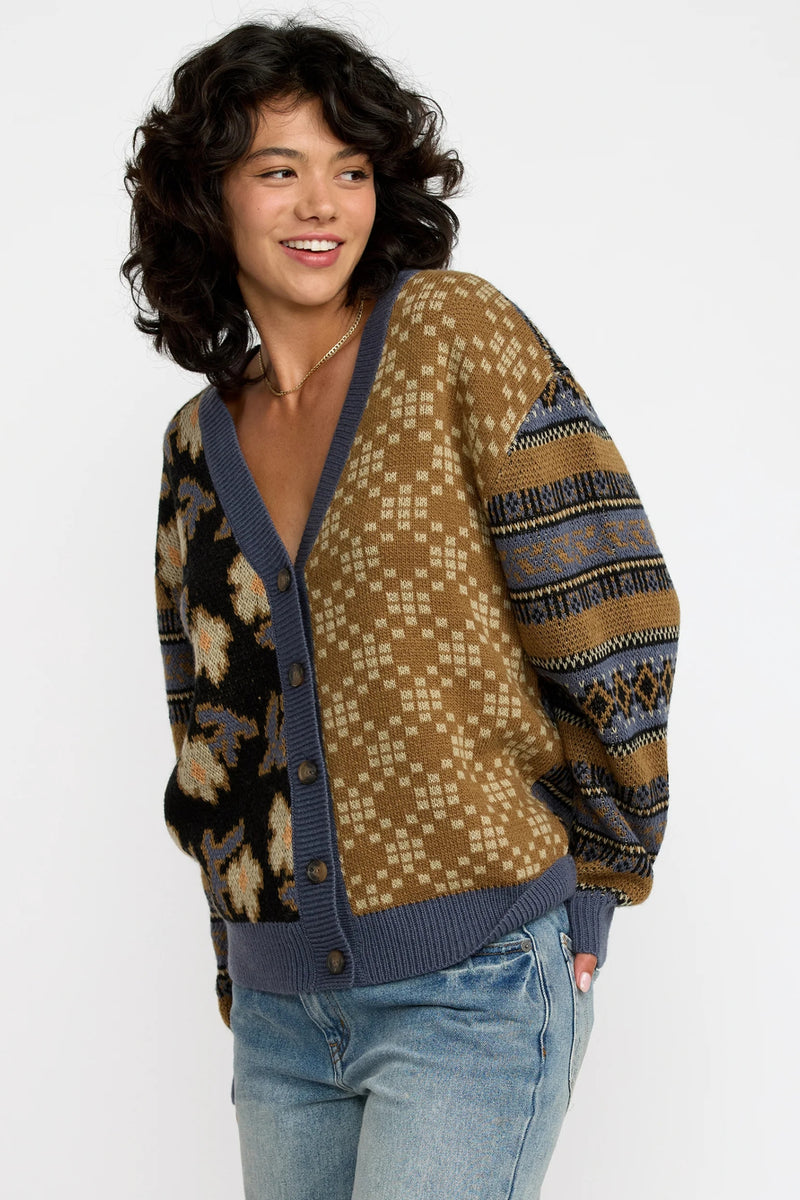 RVCA Lumen Cardigan - Stone Blue
