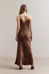 Andrine Lace Slip Dress - Brown/Shadow Floral