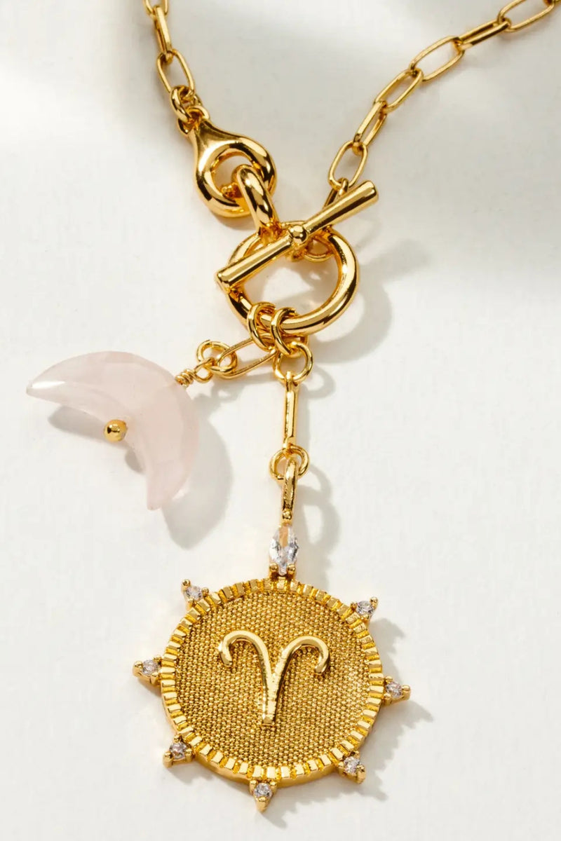 Lunar Front Toggle Zodiac Necklace Aries