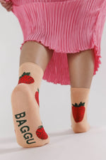 Baggu Crew Sock Strawberry