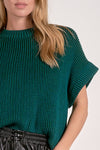 Selina Two-Tone Sweater - Teal + Blue