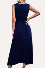 Kerri Side Slit Dress - Navy