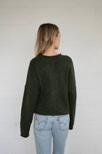 Piper Button Up Cardigan - Hunter Green