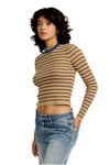 RVCA Bond Stripe Long Sleeve - Sand Dune
