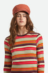 Brixton Fiddler Cap - Terracotta Brushed Satin