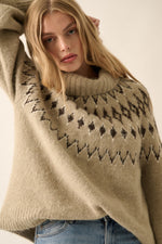 Alpine Knit Raglan Sleeve Sweater