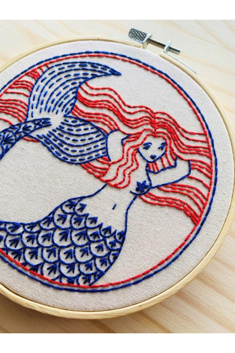 Hook, Line and Tinker Embroidery Kit - Mermaid Hair Dont Care