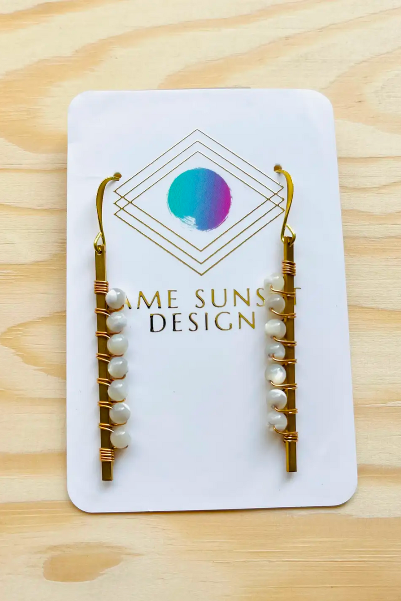 Same Sunset Design Wire Wrapped Earrings