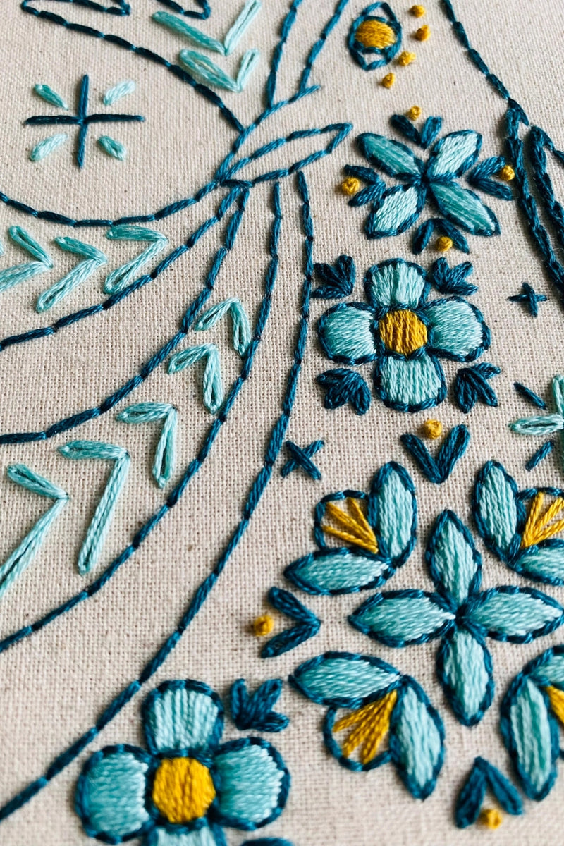 Hook, Line, and Tinker Embroidery Kit - Folk Caribou Color