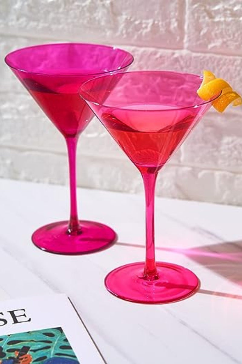 Hot Pink Martini Glass