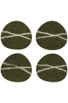 Striato Felt Coaster Set - Olive Branch