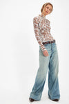 Free People Lyric Long Sleeve - Ivory Combo