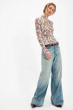 Free People Lyric Long Sleeve - Ivory Combo