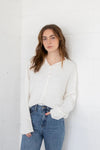 Piper Button Up Cardigan - Snow