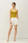 Luna Crochet Knit Tank - Ochre
