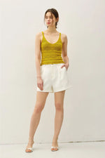 Luna Crochet Knit Tank - Ochre