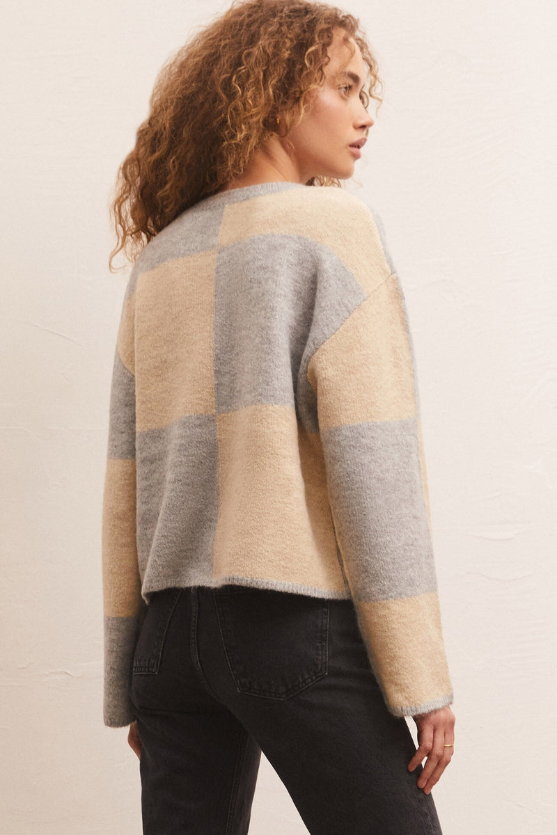 Z Supply Rosi Blocked Sweater - Heather Grey