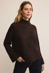 Z Supply Emerge Funnel Neck Sweater - Chocolate Cherry