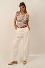 Lily Striped Knit Top - Red/Blue Combo