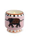 A Dopo 8 oz Hand Painted Ceramic Candle Elephant - Tobacco Vanilla