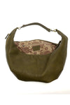 Rhea Slouchy Crescent Shoulder Bag Olive