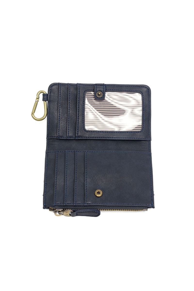 Bobbie Bifold Wallet w/ Carabiner Navy