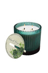 The Soap & Paper Factory Roland Pine 14 oz Two-Wick Green Ribbed Glass Candle