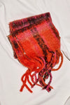 Free People Highland Plaid Skinny Scarf - Pink Combo