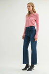 Just Black Denim Patch Pocket Wide Leg - Dark Denim