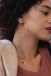 2" Hammered Hoop Earrings - Gold
