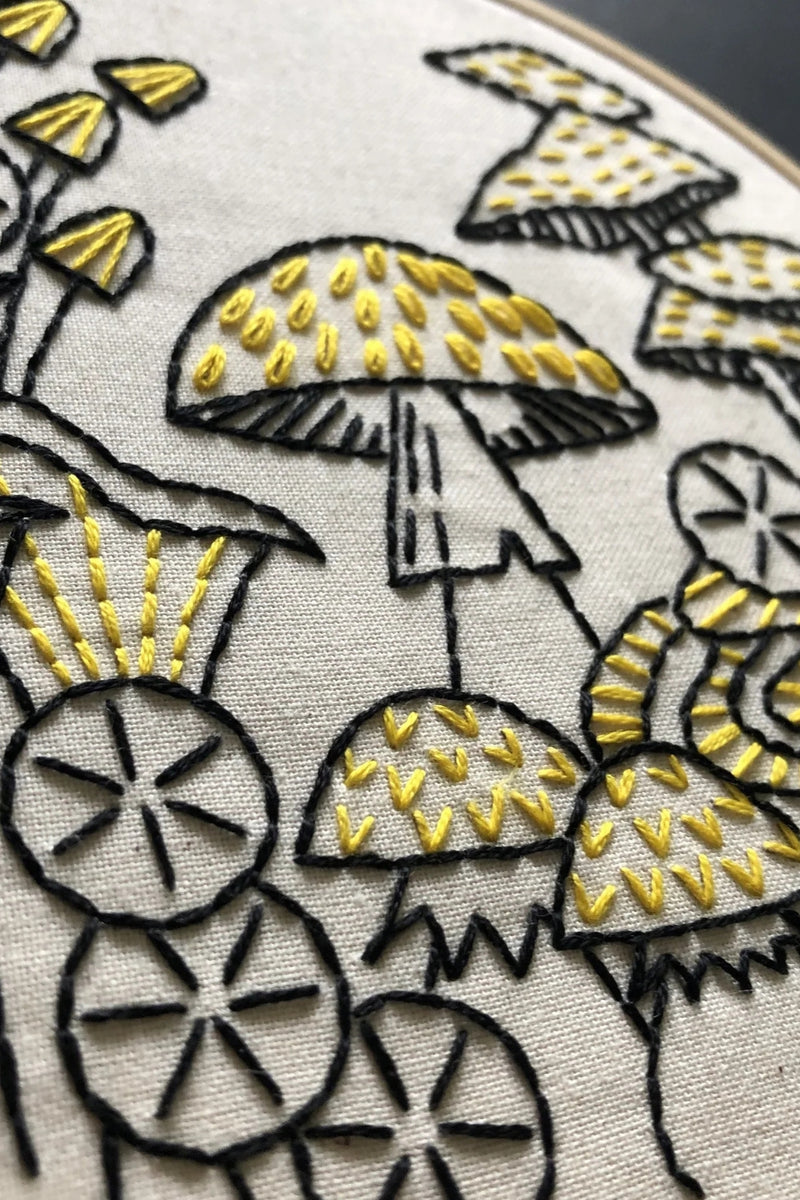 Embroidery Kit Mushrooms