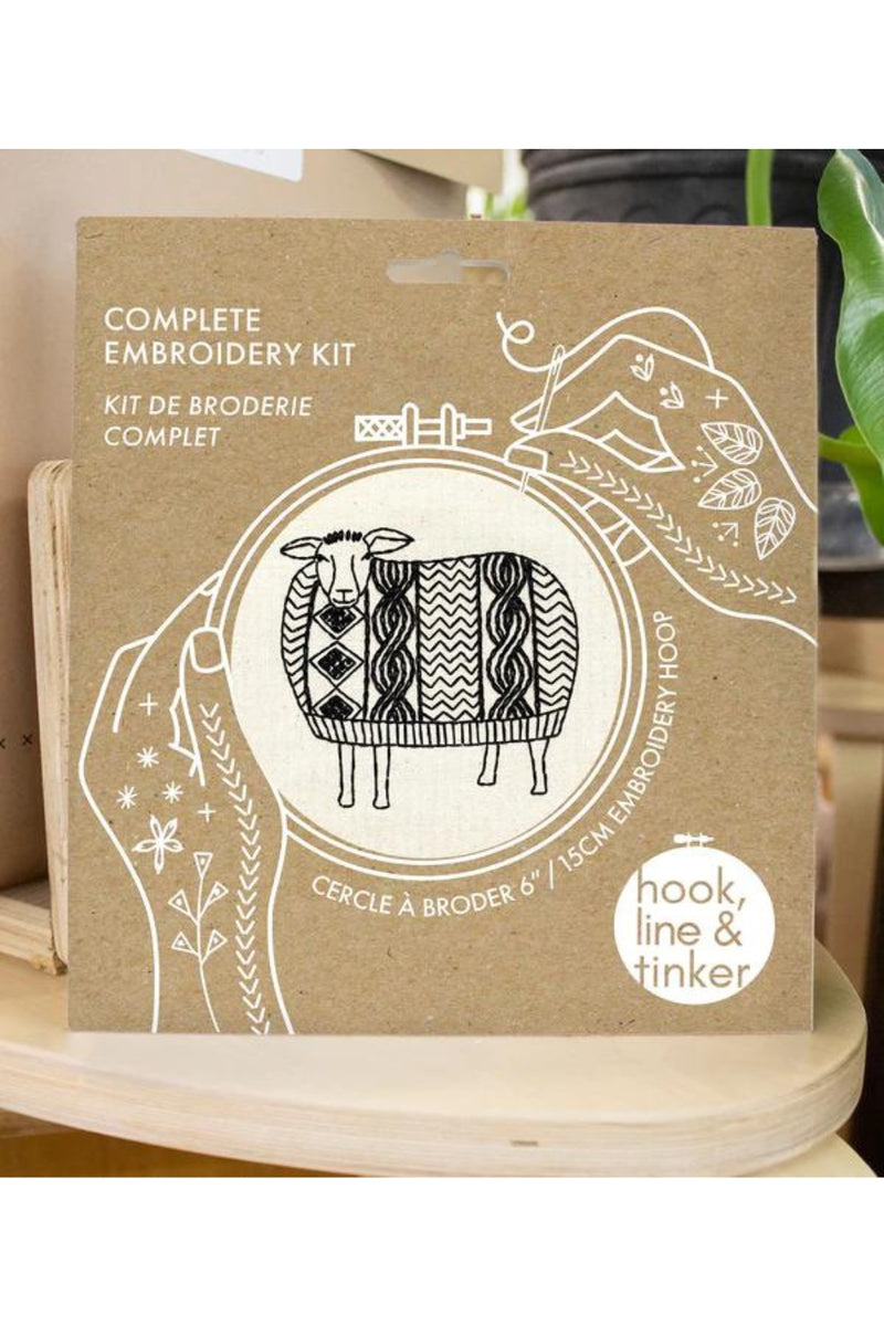 Hook, Line and Tinker Embroidery Kit - Sweater Weather